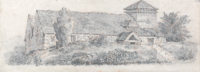 Igreja de Llanfair, no norte de Gales, por um tratado sobre pintura de paisagem e efeito nas cores da água de David Cox